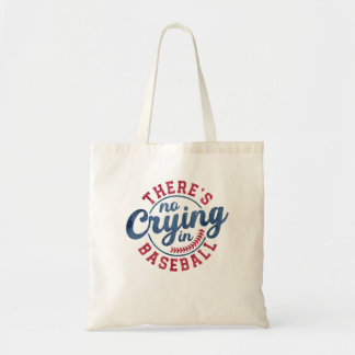 Det finns ingen Gråt i baseball Funny Game Day Bas Tygkasse