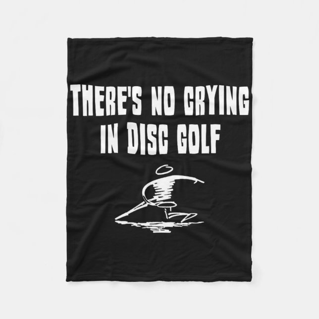 Det finns ingen gråt i discgolf sport  fleecefilt (Framsidan)