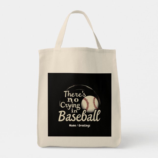 Det finns ingen Gråtande i Baseball på en konstig  Tygkasse (Baksida)