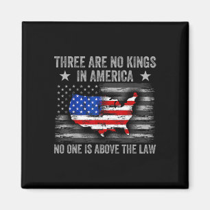 Det finns ingen Kung i USA:s Flagga FUNNY Tees Magnet