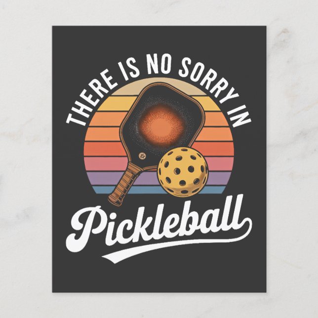 det finns ingen ledsen i pickleball flygblad (Framsidan)