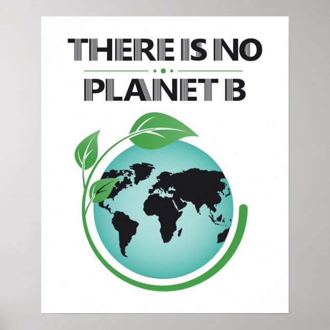 Det finns ingen miljömedvetenhet om Planet B Poster (Framsidan)