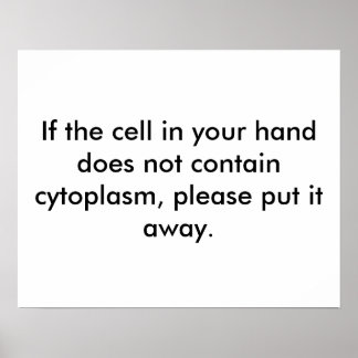 Det finns ingen Mobil Använda för cellens biologik Poster