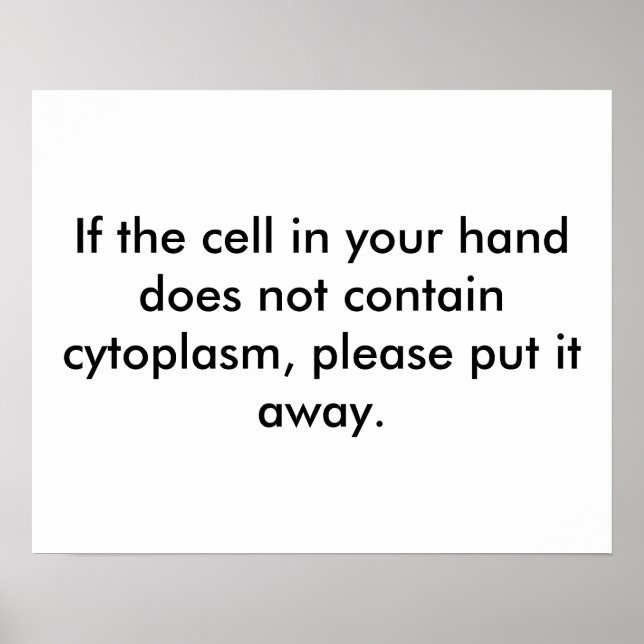 Det finns ingen Mobil Använda för cellens biologik Poster (Framsidan)