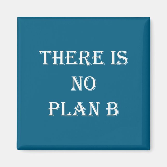 Det Finns Ingen Plan B Motiverande  Magnet (Framsidan)