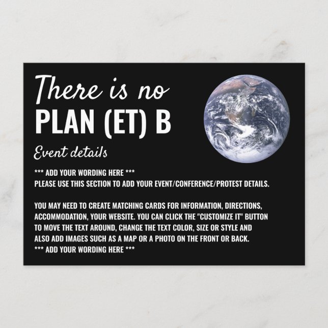 Det finns ingen plan (et.B), klimatförändringsdeta Tilläggskort (Framsida)
