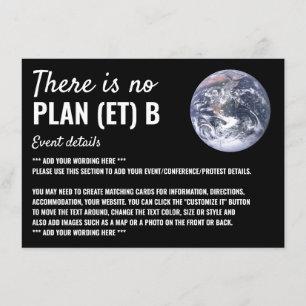 Det finns ingen plan (et.B), klimatförändringsdeta Tilläggskort