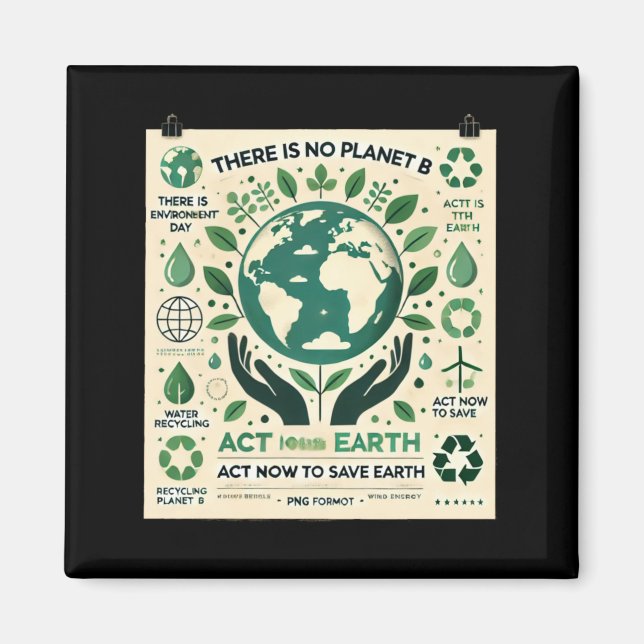 Det Finns Ingen Planet B Agera Nu För Att Rädda Jo Magnet (Framsidan)