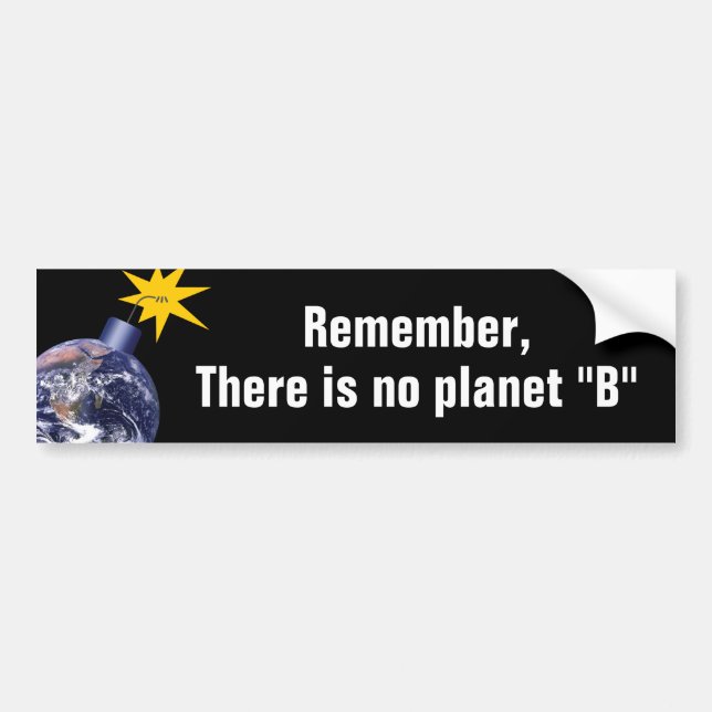 Det finns ingen planet B - Anti Trump Klimatföränd Bildekal (Framsidan)