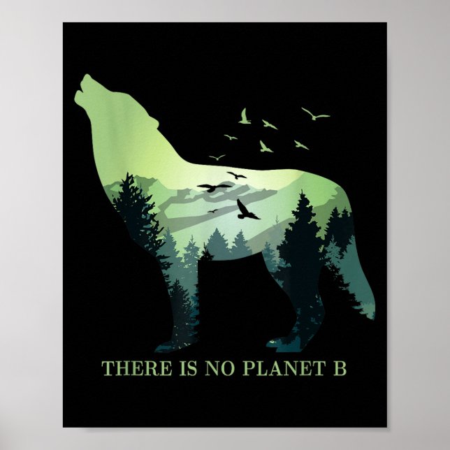 Det finns ingen planet B Earth Day Design Naturres Poster (Framsidan)