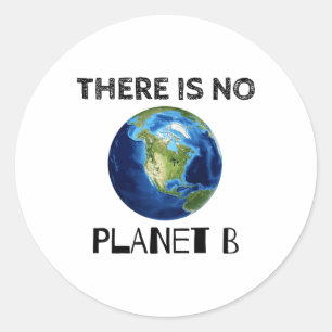 Det finns ingen planet B Earth Day Environmentalis Runt Klistermärke