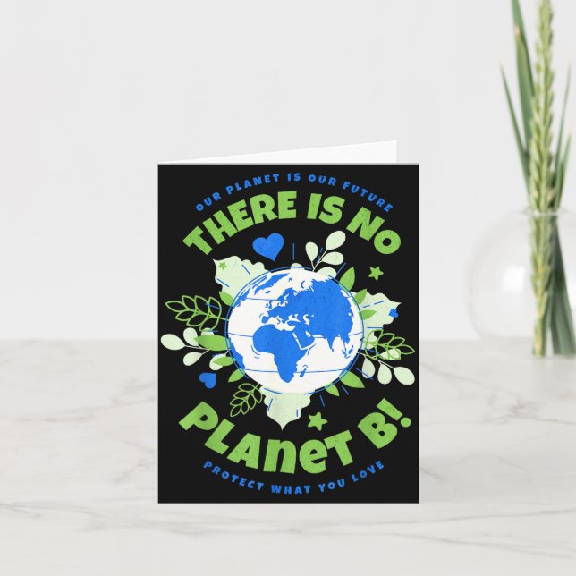 Det finns ingen planet B Earth Day Kort (Framsida)