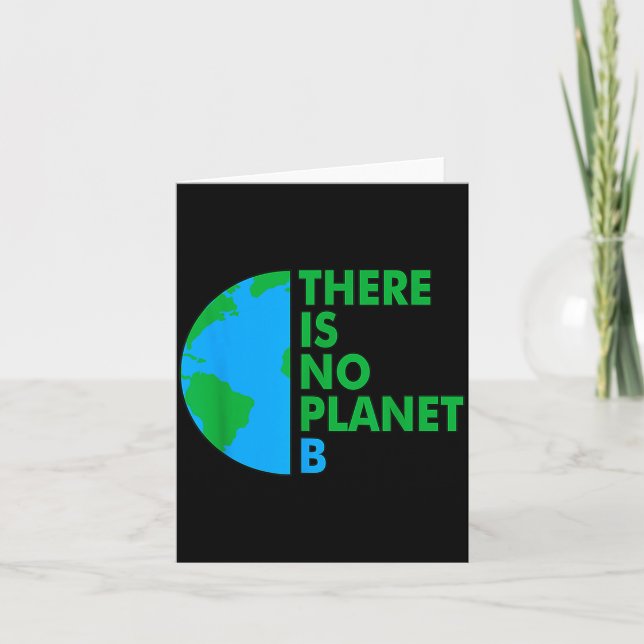 Det finns ingen planet B Earth Day miljöskydd Kort (Framsida)