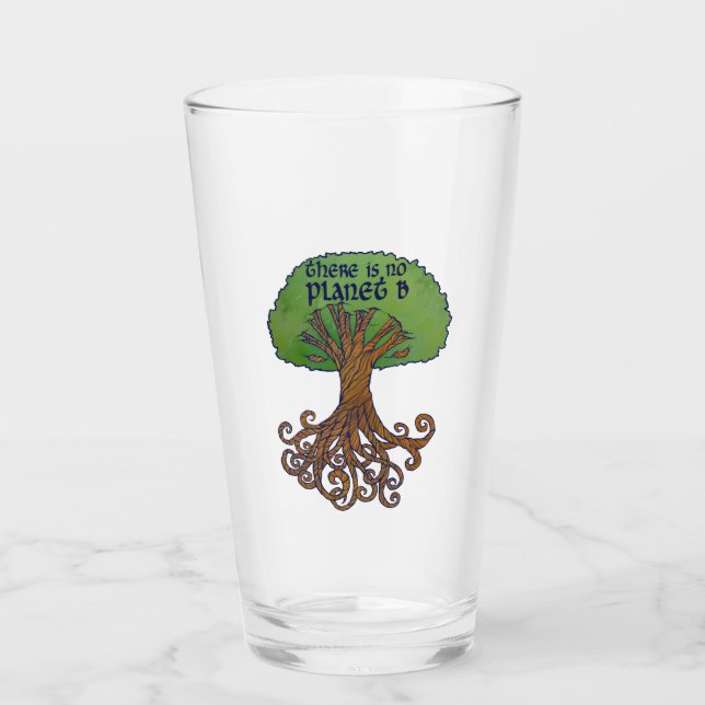 Det finns ingen planet B Glaskopp (Framsida)
