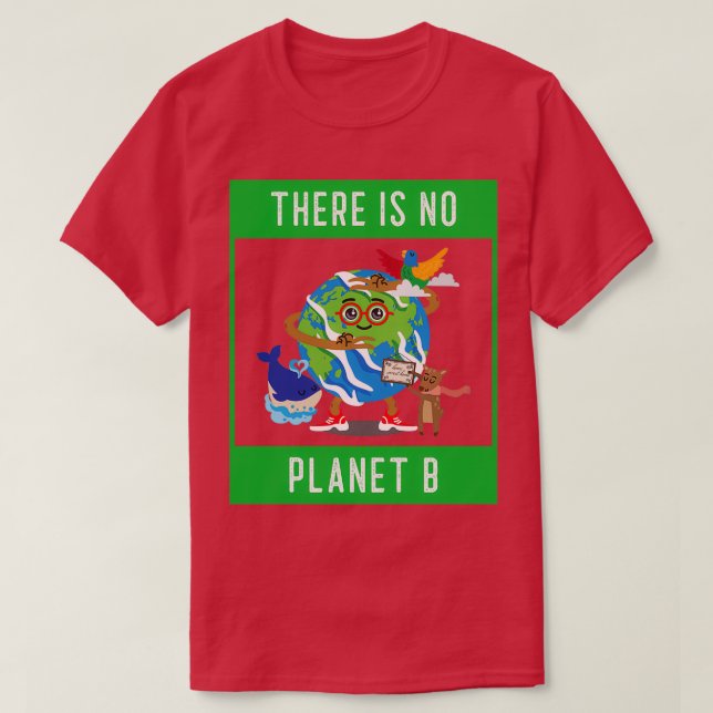 Det finns ingen planet B Go Vegan T Shirt (Design framsida)