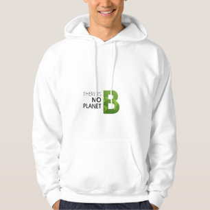 Det finns ingen planet B - Grönt Earth Typography Hoodie