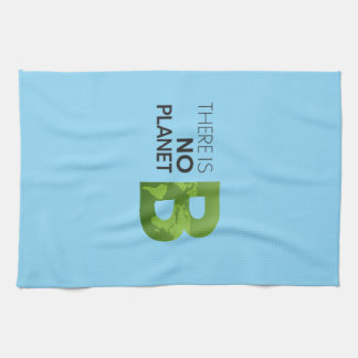 Det finns ingen planet B - Grönt Earth Typography Kökshandduk