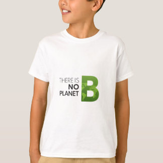 Det finns ingen planet B - Grönt Earth Typography T Shirt
