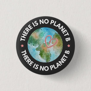 Det finns ingen planet B-grönt Knapp