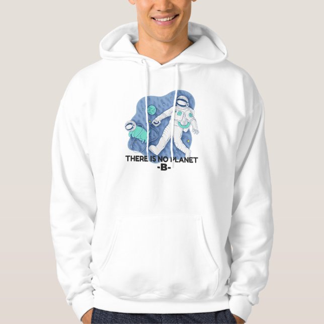 Det finns ingen planet B - Jorddagen (Sketchy Stru Hoodie (Framsida)