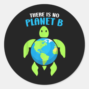 Det finns ingen planet B, klimatskydd Runt Klistermärke