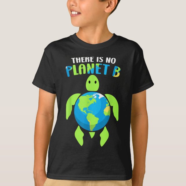 Det finns ingen planet B, klimatskydd T Shirt (Framsida)