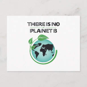 Det finns ingen planet B - miljömedvetenhet Vykort