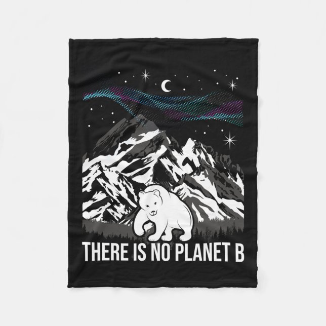 Det finns ingen planet B - Miljöskydd Ea Fleecefilt (Framsidan)