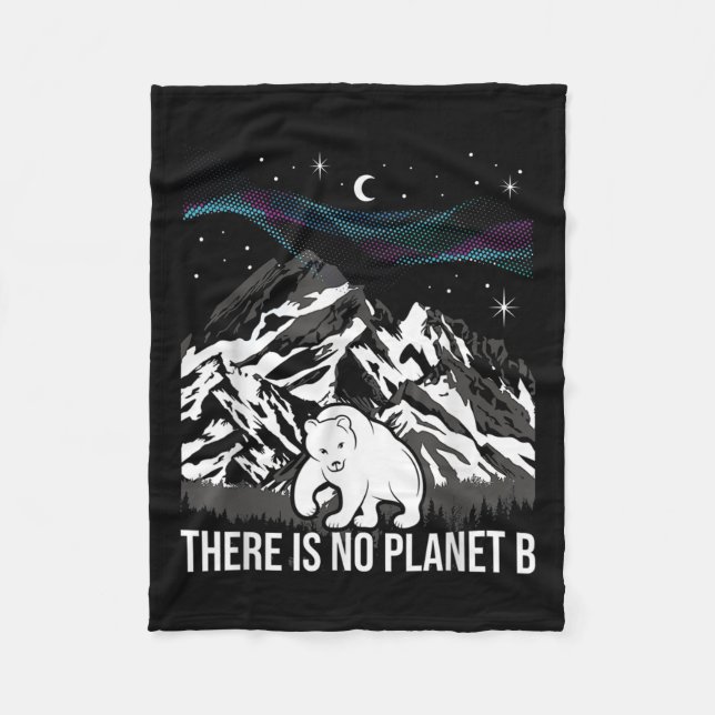 Det finns ingen planet B-miljöskydd Fleecefilt (Framsidan)