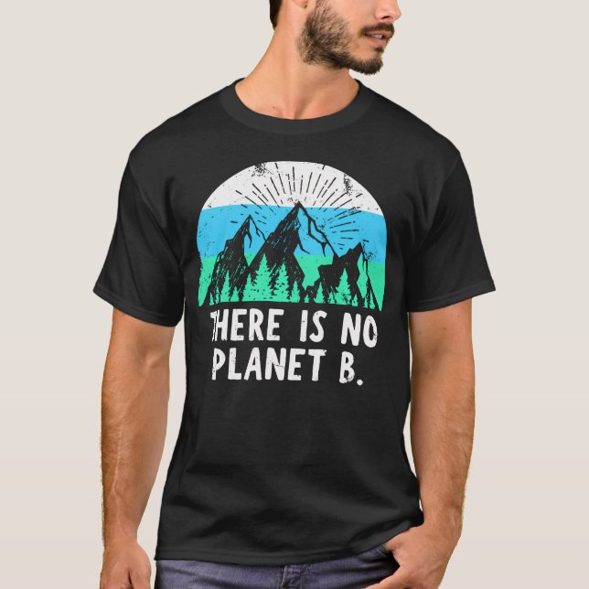 Det finns ingen planet B - Retro T Shirt (Framsida)
