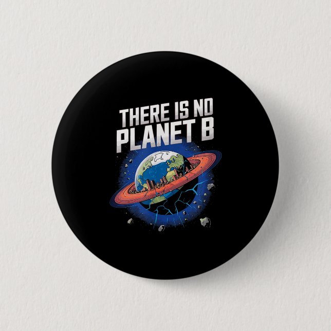 Det finns ingen planet B Sci-fi Jorden  Knapp (Framsida)