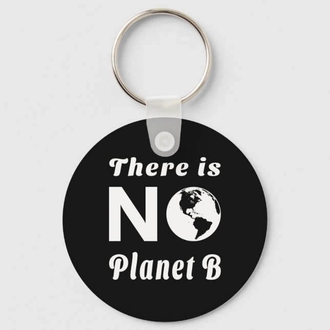 Det finns ingen planet B som skyddar världsdagen. Nyckelring (Framsida)