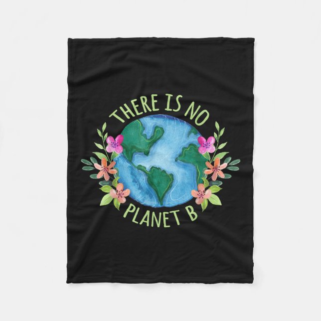 Det finns ingen planet B Spara Mor Kärlek Fleecefilt (Framsidan)
