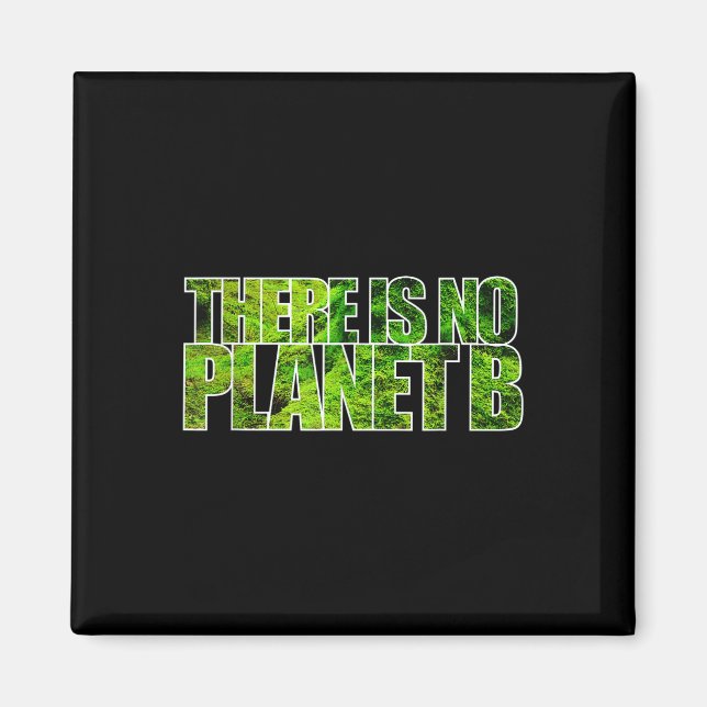 Det finns ingen planet B T-Shirt-klimatskydd Magnet (Framsidan)