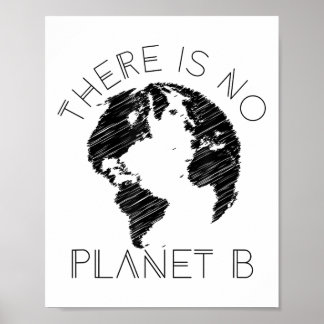 Det finns ingen planet B-värld mot global uppvärmn Poster