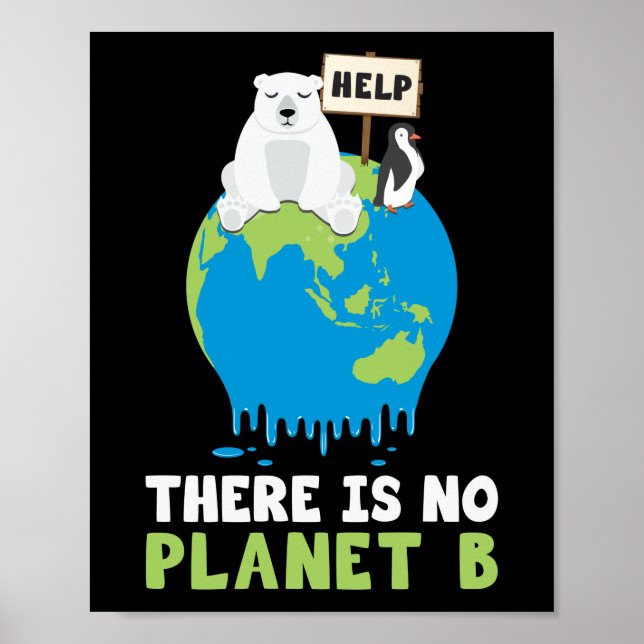 Det finns ingen planets B-jorddag, klimatförändrin Poster (Framsidan)