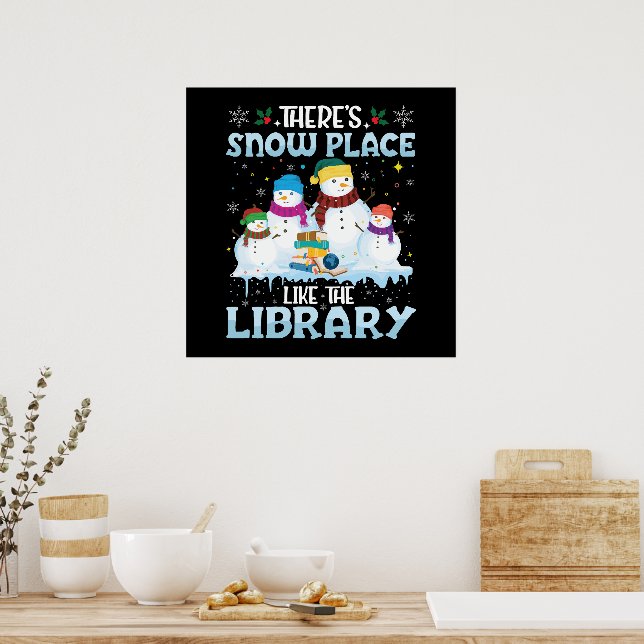 Det finns ingen plats som biblioteket jul poster (Kök)