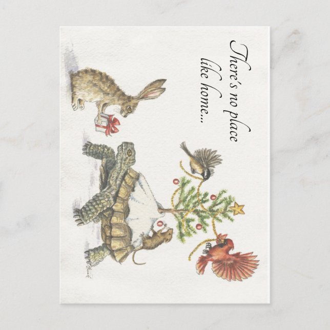 Det finns ingen plats som hemmet för högtiderna! helg vykort (Framsida)