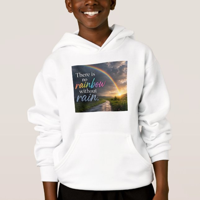 Det finns ingen regnbåge utan regn t shirt (Framsida)
