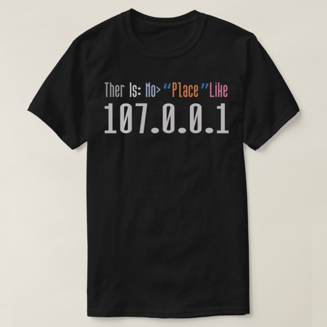 Det finns ingen Ställe som 127001 Localhost Progra T Shirt (Design framsida)