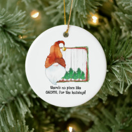 Det finns ingen ställe som GNOME, för helgdagarna. Julgransprydnad Keramik