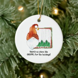 Det finns ingen ställe som GNOME, för helgdagarna. Julgransprydnad Keramik