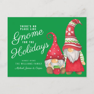 Det finns ingen Ställe som Gnome för Helgdagarna Vykort