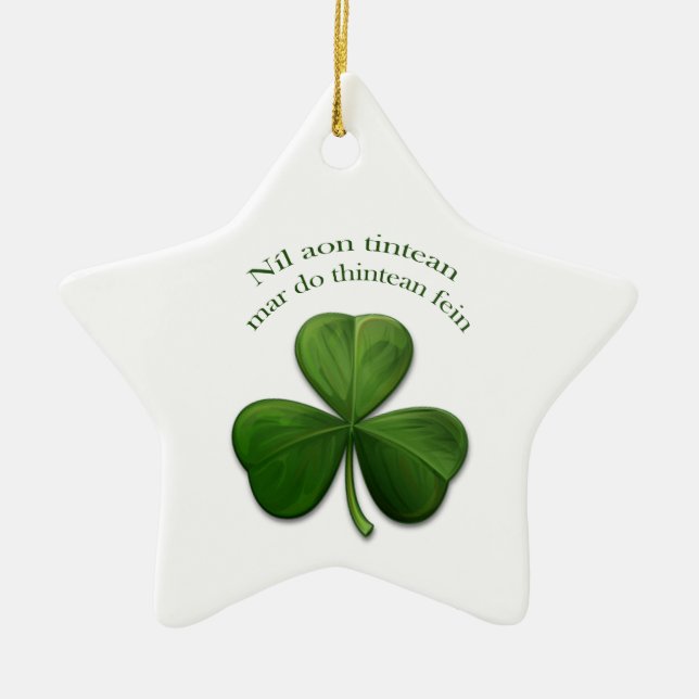 Det finns ingen ställe som hemma julgransprydnad keramik (Framsidan)