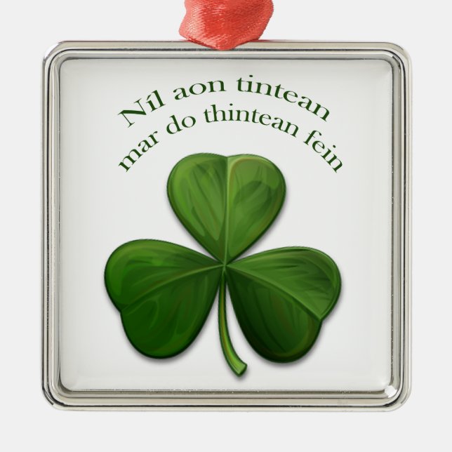 Det finns ingen ställe som hemma julgransprydnad metall (Framsidan)