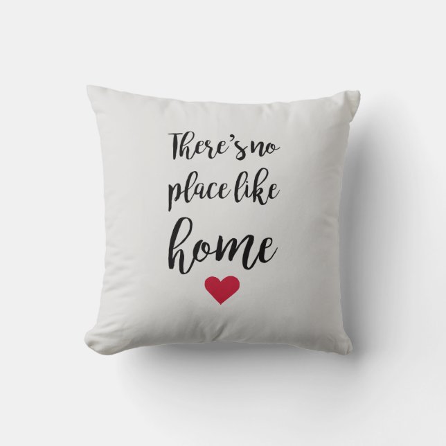Det finns ingen Ställe som Home Heart Pillow Kudde (Framsida)