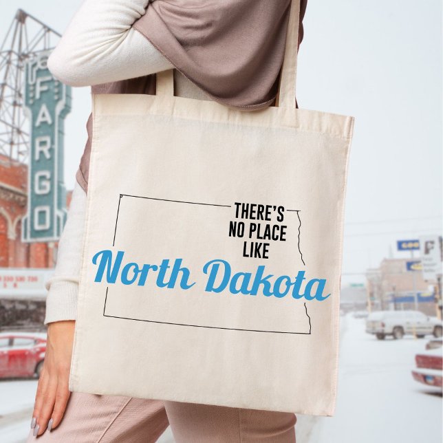 Det finns ingen Ställe som North Dakota Tote Bag Tygkasse (Skapare uppladdad)