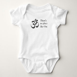 "Det finns ingen ställe som om" Yoga Baby 1-biet T Shirt