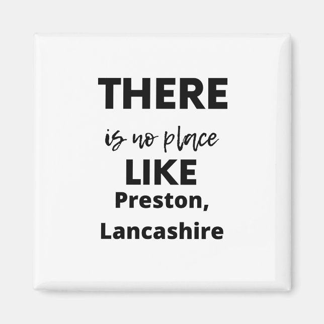Det finns ingen ställe som Preston, Lancashire Magnet (Framsidan)