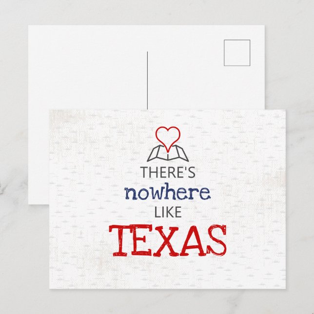 Det finns ingenstans som Texas Vykort (Fram/baksida)